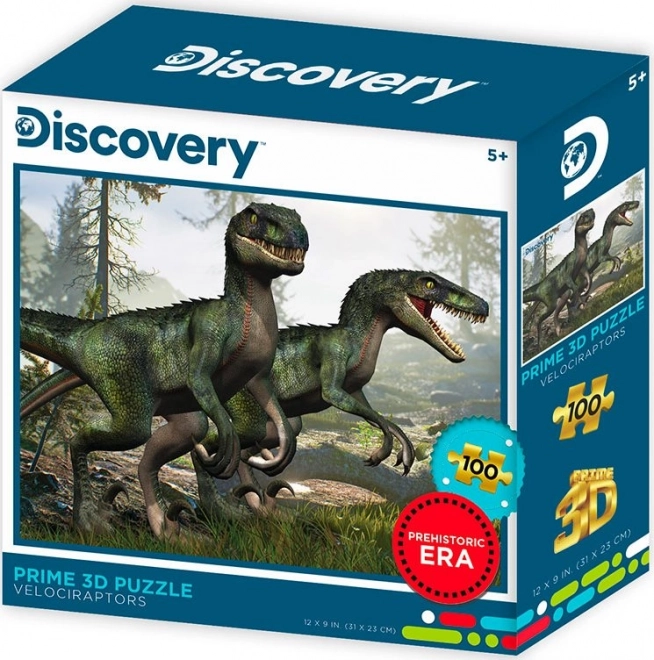 Prime 3D Puzzle Discovery: Velociraptoři 3D 100 dielikov