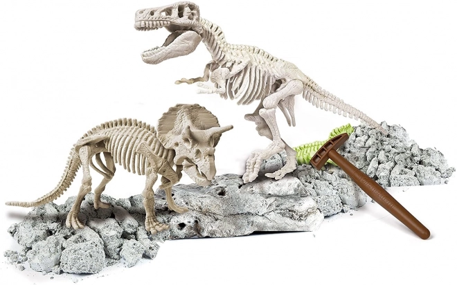 CLEMENTONI Science&Play ArcheoFun: T-Rex + Triceratops