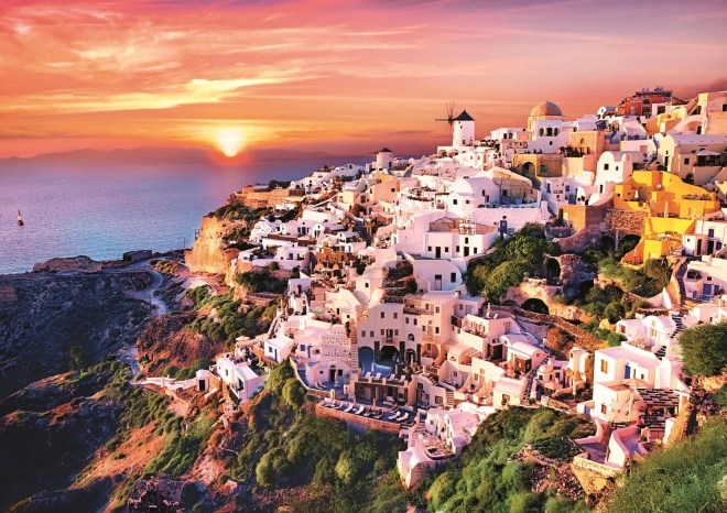 Puzzle 1000 dielikov západ slnka nad Santorini