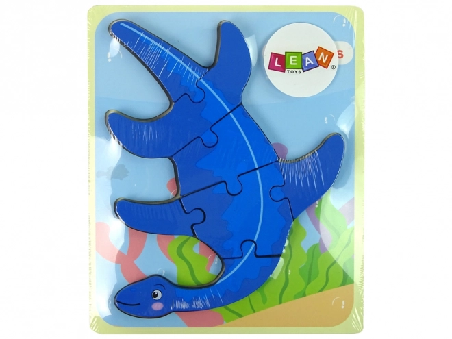 Drevené Puzzle Dinozaur Pterodaktyl a Pliosaurus