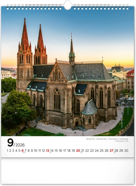 Nástenný kalendár Praha 2026