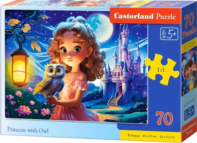 Castorland puzzle princezná a sova 70 dielikov