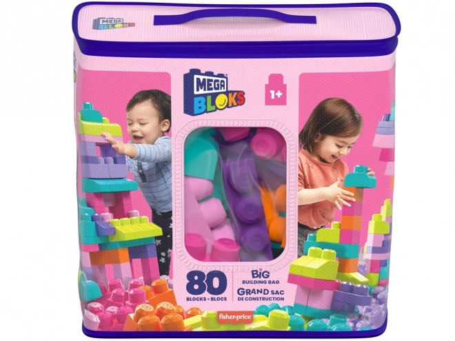 Mega Bloks veľký balík kociek - ružový