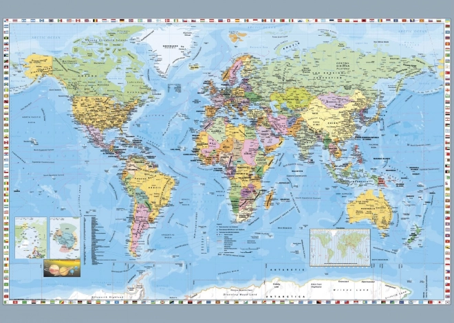 Puzzle Politická Mapa Sveta 1000 Dielikov