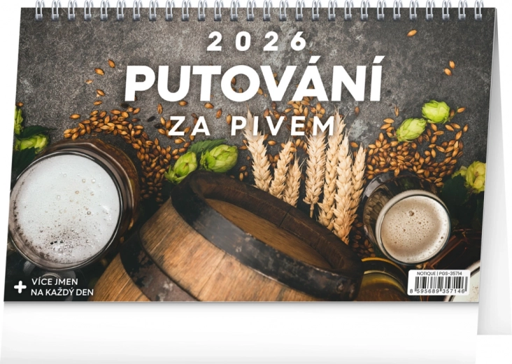 Stolný kalendár Putovanie za Pivom 2026