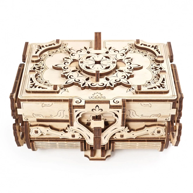 Ugears 3D drevené mechanické puzzle Starožitná šperkovnica