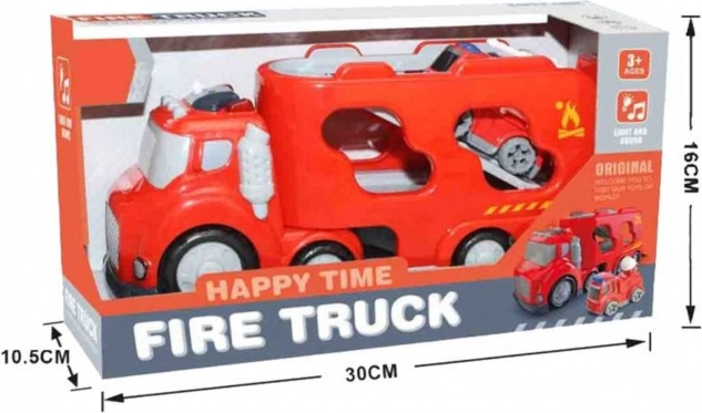 Veľký červený odťahový voz City Truck s efektmi zvuku a svetla