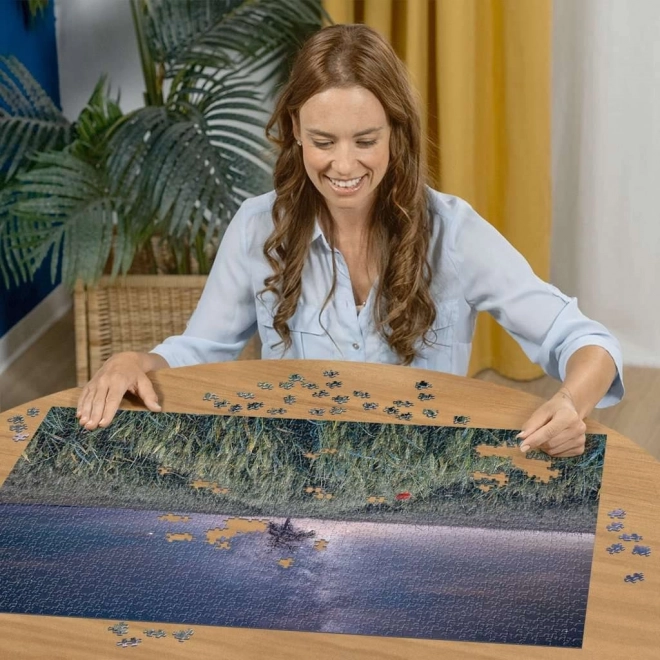 Puzzle Hviezdna noc nad pšeničným poľom 1500 dielov