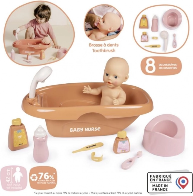 Vanička pre bábiky Baby Nurse s príslušenstvom