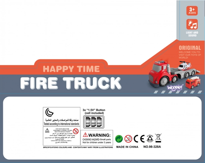 Červená Hasičská Dodávka CITY TRUCK so Zvukovými a Svetelnými Efektmi