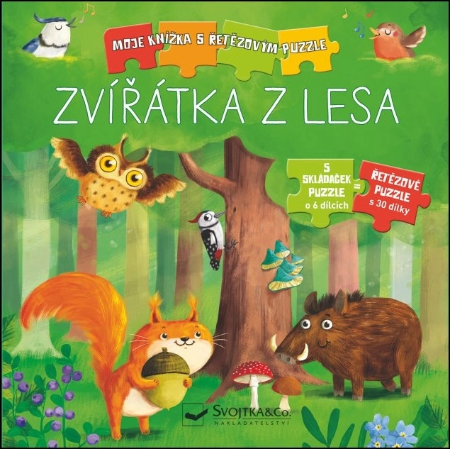 Moja knižka s reťazovým puzzle: Lesné zvieratká