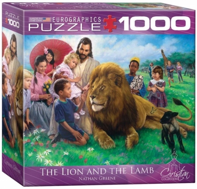 Puzzle Lev a Jehňátko 1000 Dielikov