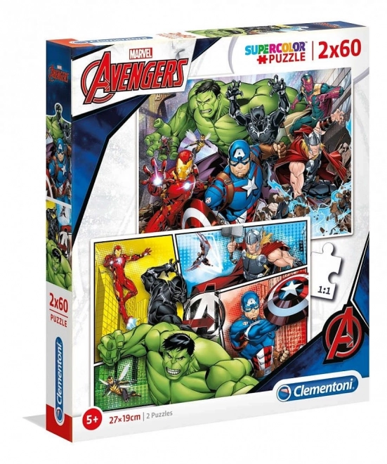 Puzzle 2x60 dielikov Avengers