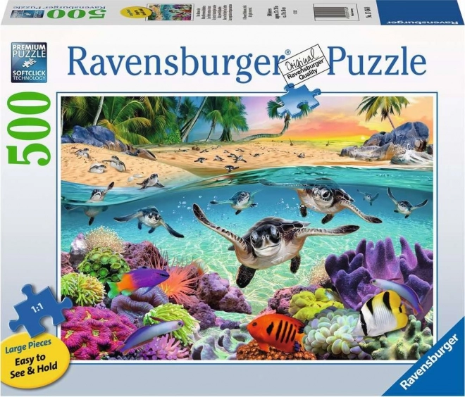 Ravensburger Puzzle Želví mláďatá XXL 500 dielikov