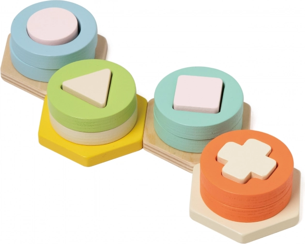 Montessori veža na triedenie tvarov a farieb CLASSIC WORLD