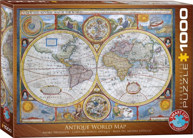 Starodávna mapa sveta puzzle 1000 dielikov
