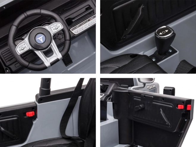 Detské elektrické auto Toyota Land Cruiser – Šedá