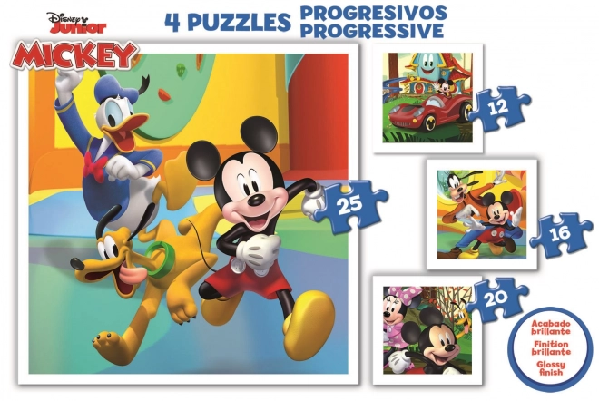 Puzzle Mickey a Priatelia 4 v 1