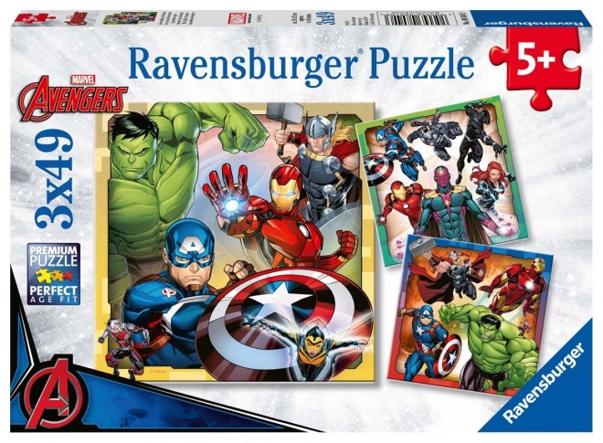 Ravensburger puzzle Avengers 3x49 dielikov