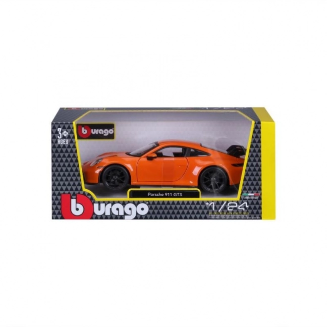 Bburago model Porsche 911 GT3 oranžový