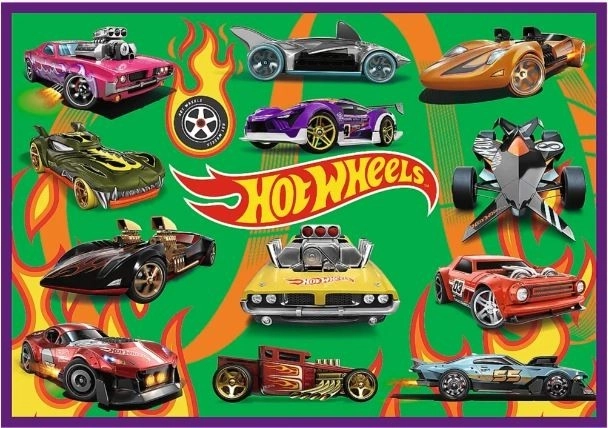 Puzzle 4x250 Hot Wheels závodné autá