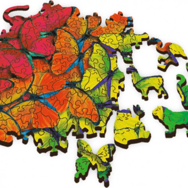Drevené puzzle TREFL Dúhoví motýle 501 dielikov
