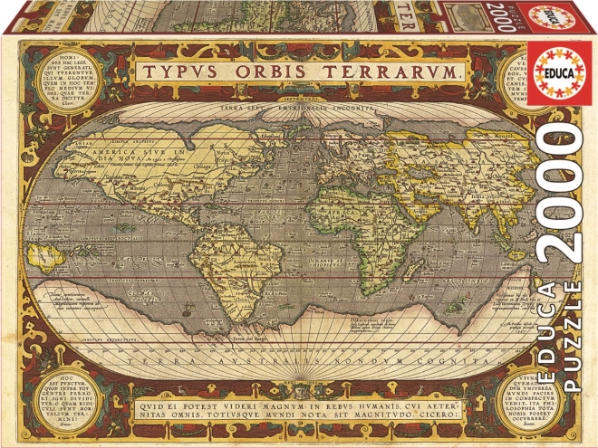 Educa Puzzle Mapa Sveta 2000 Dielikov