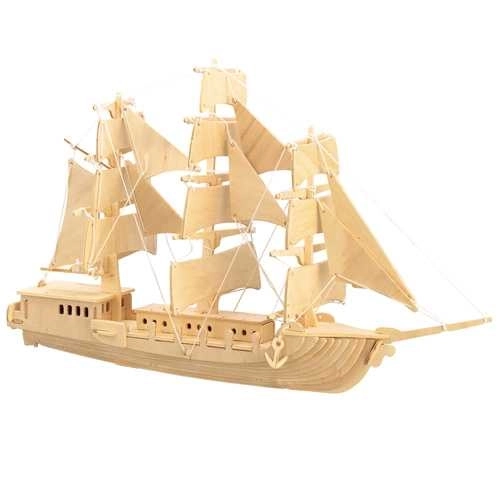 Drevené 3D puzzle loď plachetnica