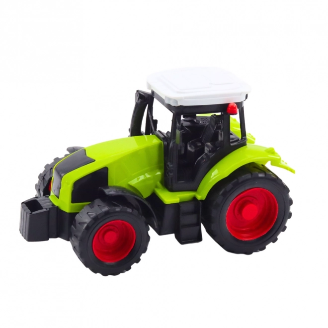Sada traktor s prívesom a lisom na seno