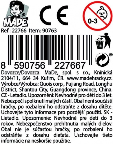 Lietadlá pre deti 10 cm - sada 12 ks