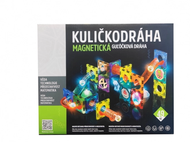 Magnetická guľôčková dráha so svetelnými efektmi