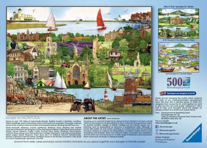 Ravensburger puzzle Útek do Norfolku 500 dielikov