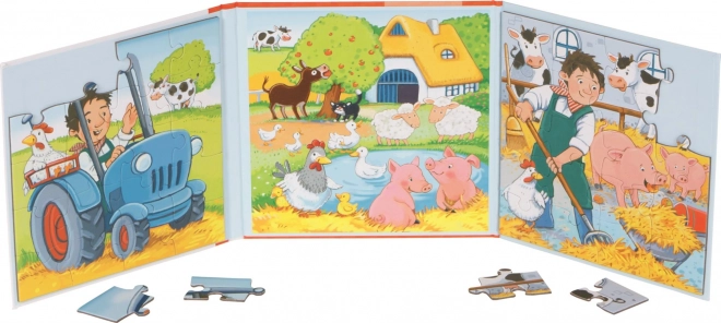 Magnetická knižka Puzzle Jazda na koni
