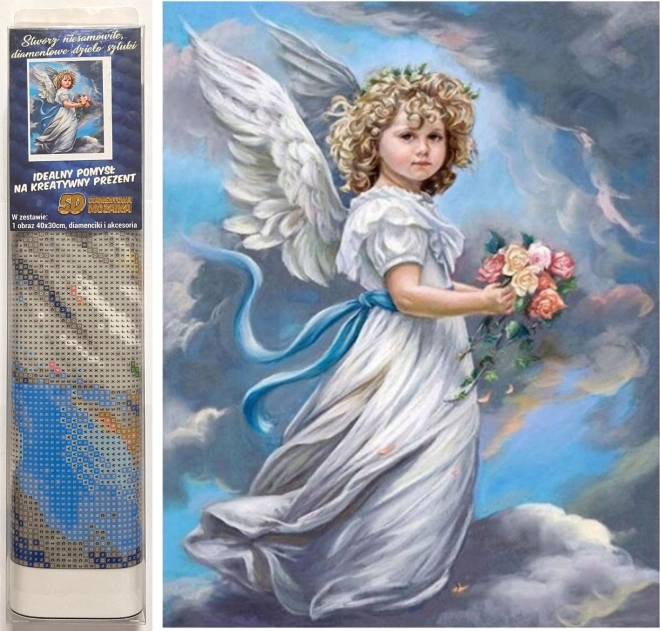 diamantové maľovanie cherubín 30 × 40 cm
