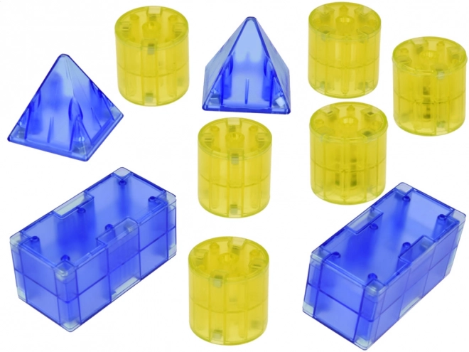 Magnetické 3D kocky - Podsvietené, 64 dielov