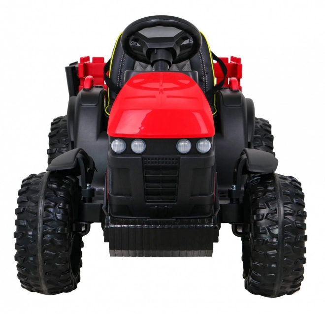 Titánový traktor s prívesom Červený