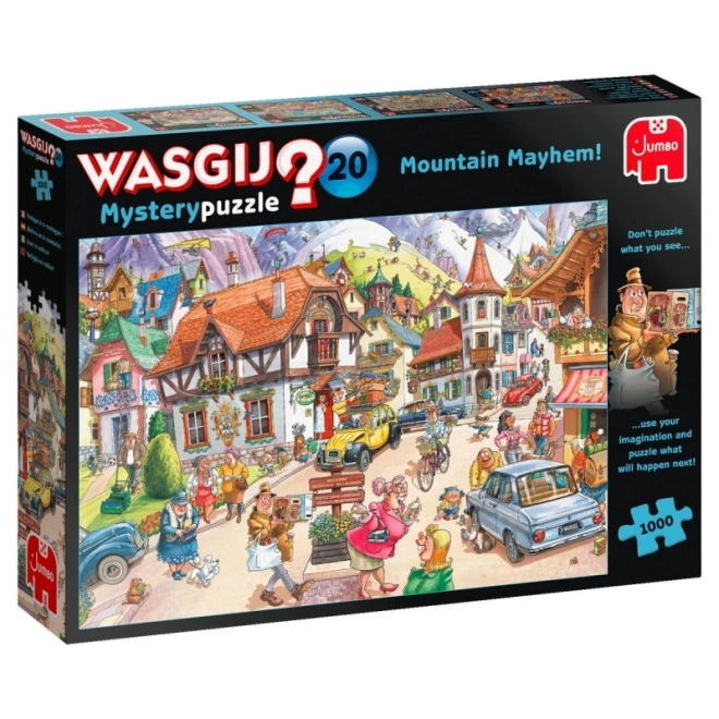 Jumbo puzzle Wasgij Mystery šialenstvo na horách 1000 dielikov