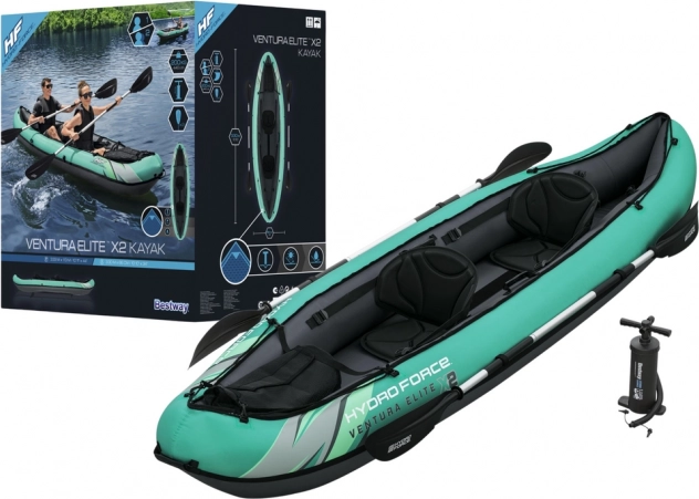 Nafukovací kajak pre 2 osoby HYDRO-FORCE Ventura Elite X2 s pádlami