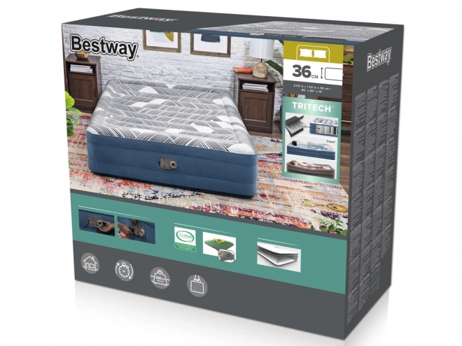 Bestway dvojitý pohodlný matrac Queen s pumpou