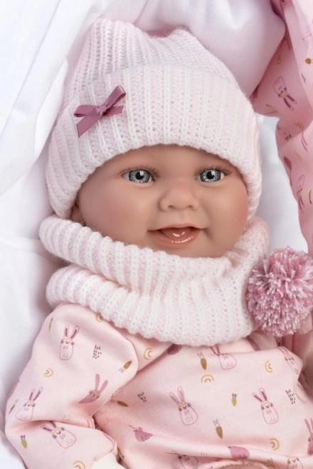 Llorens 73802 NEW BORN BABY - realistická bábika s celovinylovým telíčkom - 40 cm