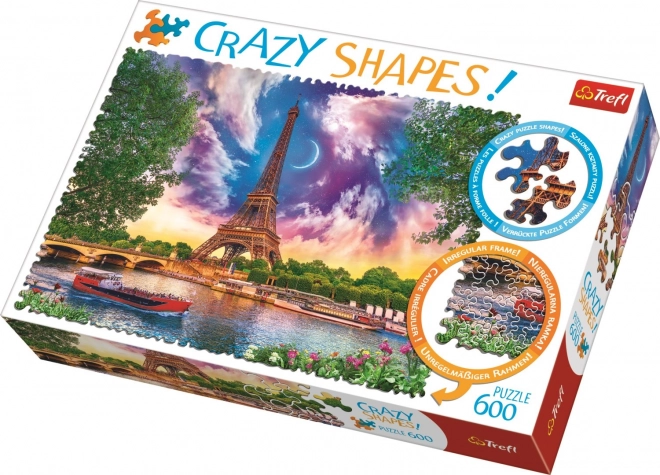 Crazy Shapes Puzzle Obloha nad Parížom 600 dielikov