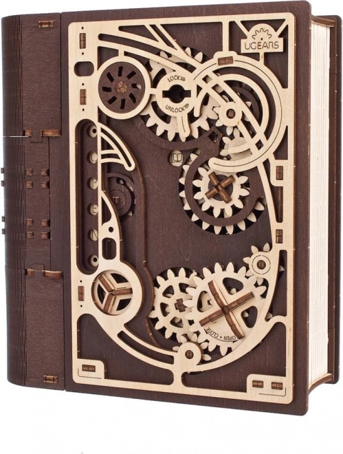 Drevená mechanická Kniha tajomstiev UGEARS 3D puzzle