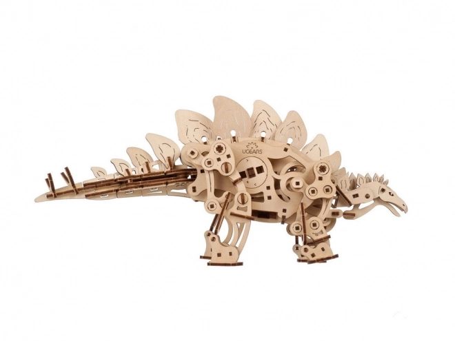 3D drevené mechanické puzzle Stegosaurus