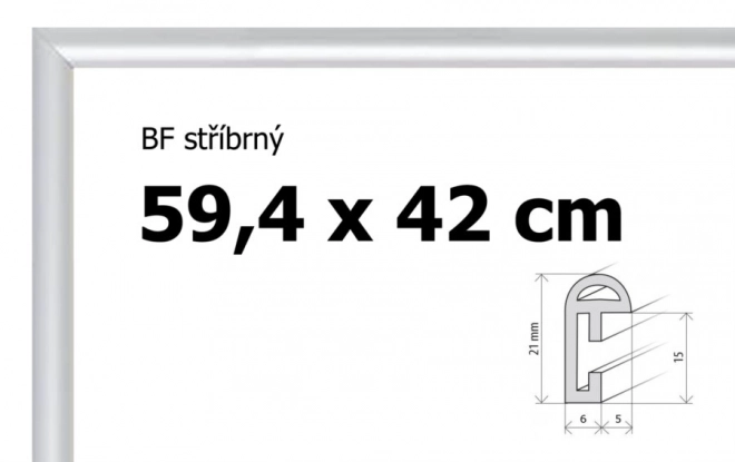 Strieborný plastový rám na puzzle A2