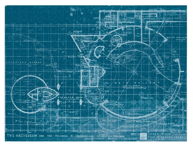 Obojstranné puzzle Frank Lloyd Wright Guggenheim 500 dielikov