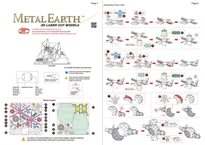 Metal Earth 3D Puzzle Star Wars: Tie Fighter Špeciálna Sila