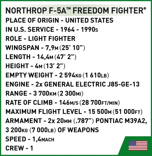 Severovietnamská vojná Northrop F-5A Freedom Fighter 1:48