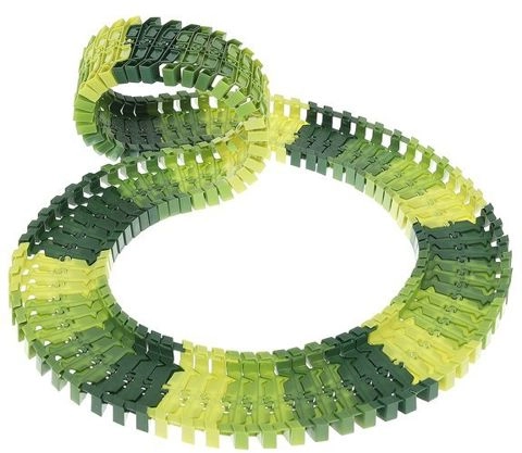 Flexibilná trať v 4 odtieňoch zelenej