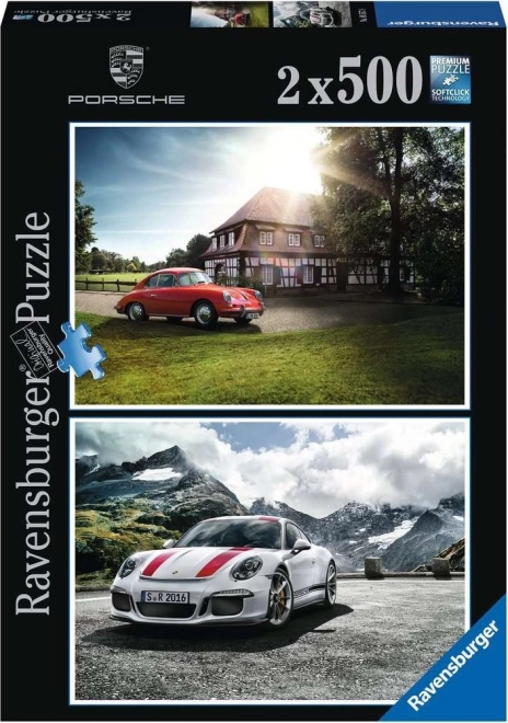 Ravensburger puzzle Porsche 356 a Porsche 911 2x500 dielikov