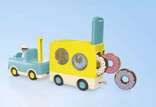 Playmobil 1.2.3: Bláznivý Donut Truck so Stohovacími a Triediacimi Funkciami
